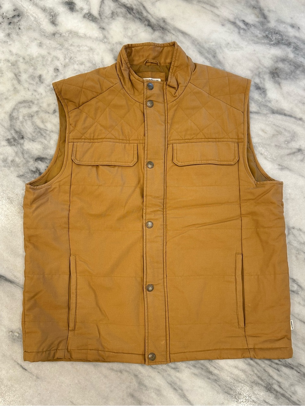 Magellan Outdoors Puffer Hunt Fishing Vest Coat Mens 2XL Khaki Classic Fit